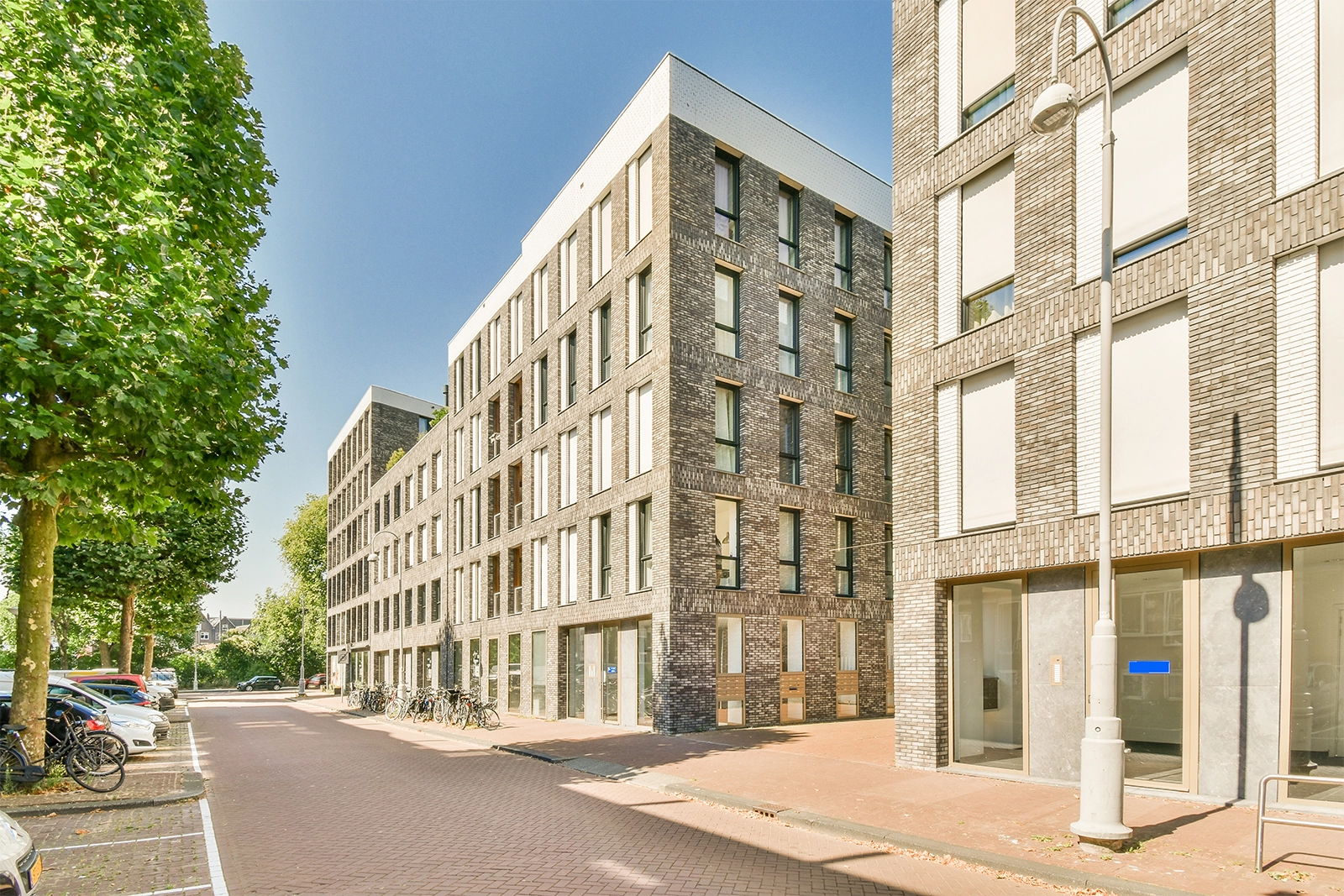 Modern residential and office buildings as a symbol of recruiting in construction and technical real estate